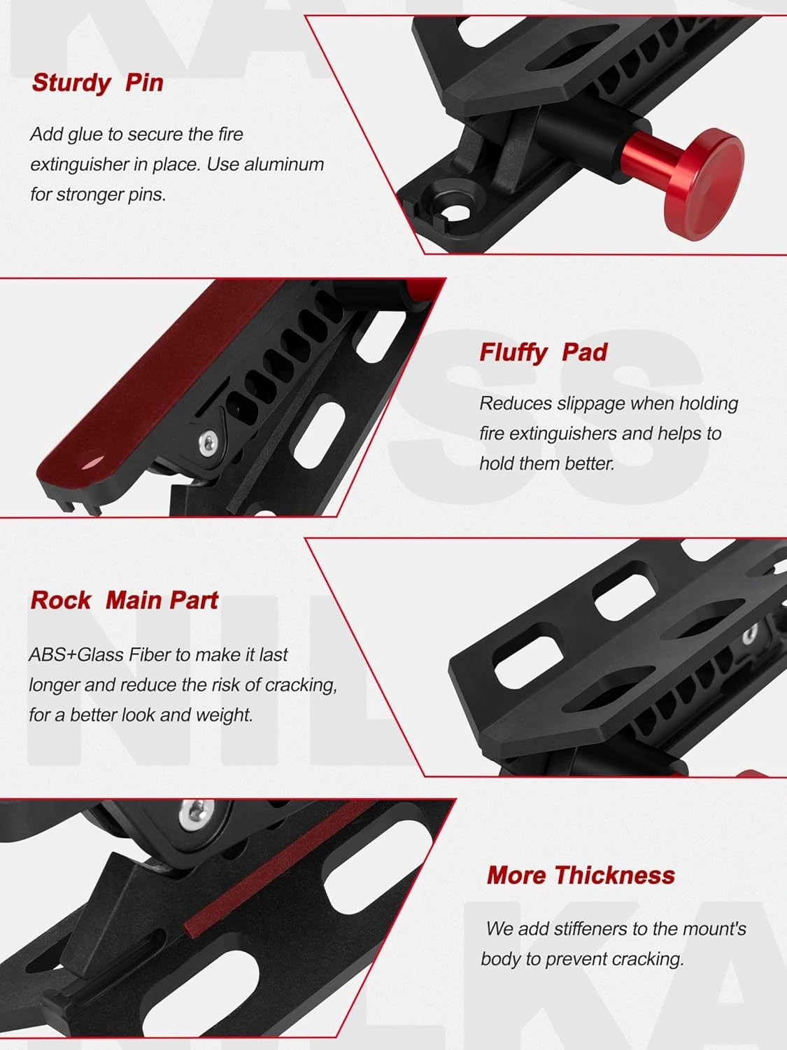 Quick Release Fire Extinguisher Mount Fits Jeep Wrangler Polaris RZR Can-Am UTV