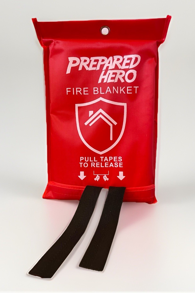 PREPARED HERO Fire Blanket 39X39″ Fiberglass Home Emergency Safety (Lot of 2)NEW