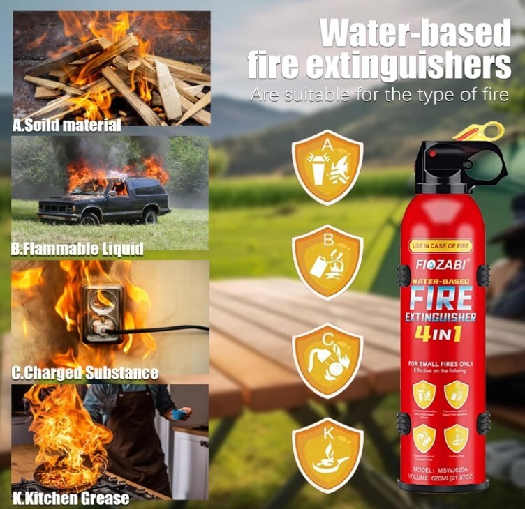 Fire Extinguisher home Car Mini fire Small kitchen wall mount bracket race Spray