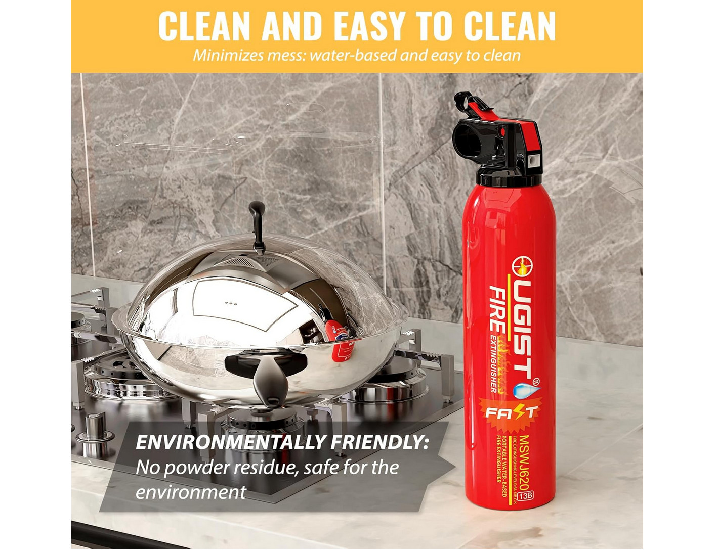 4 In1 Fire Extinguisher with Mount Fire Extinguishers for the House/Car/Kitchen