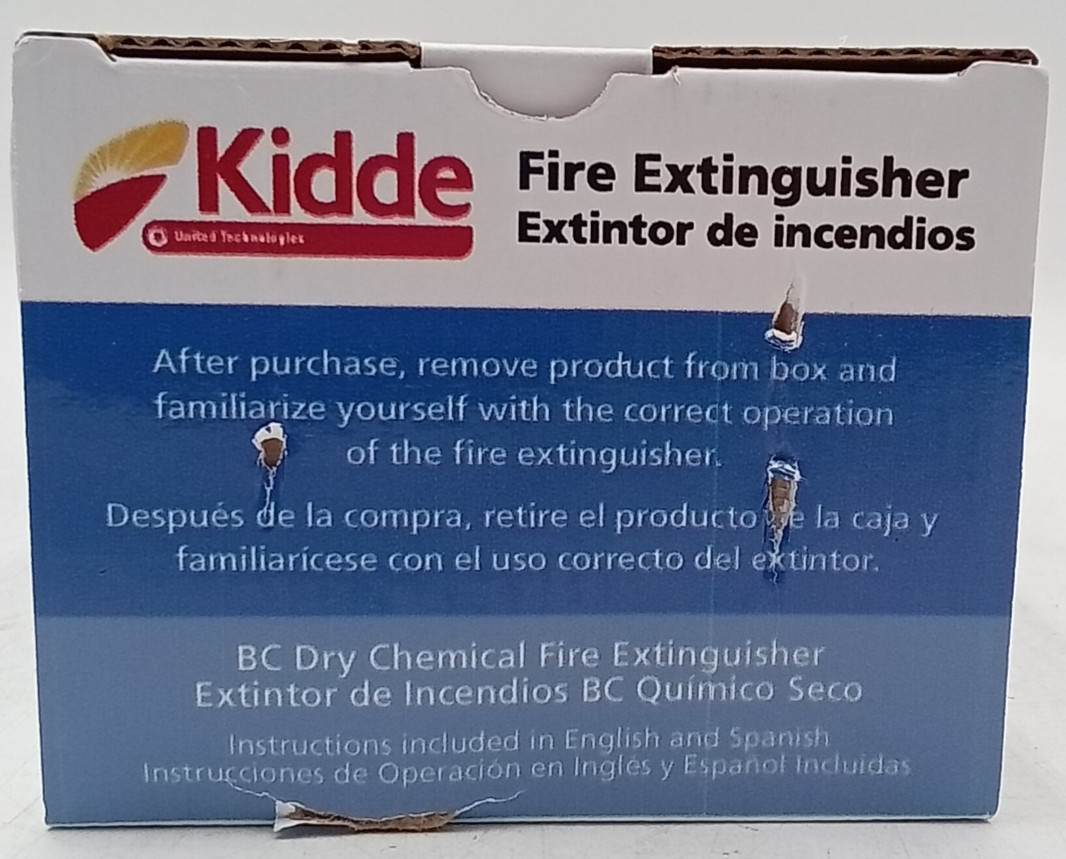 10-B:C Fire Extinguisher with Metal Valve White Marine Boat Auto Vehicle Safety