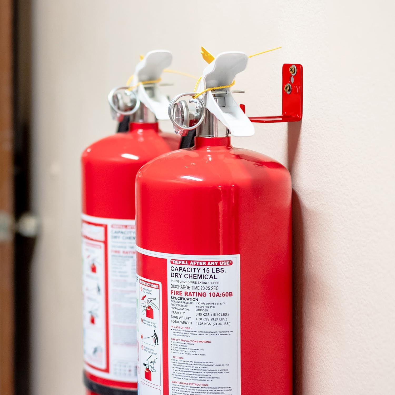 8 Pack Fire Extinguisher Mount Bracket, 5 to 40 lb Fire Extinguisher Holder with