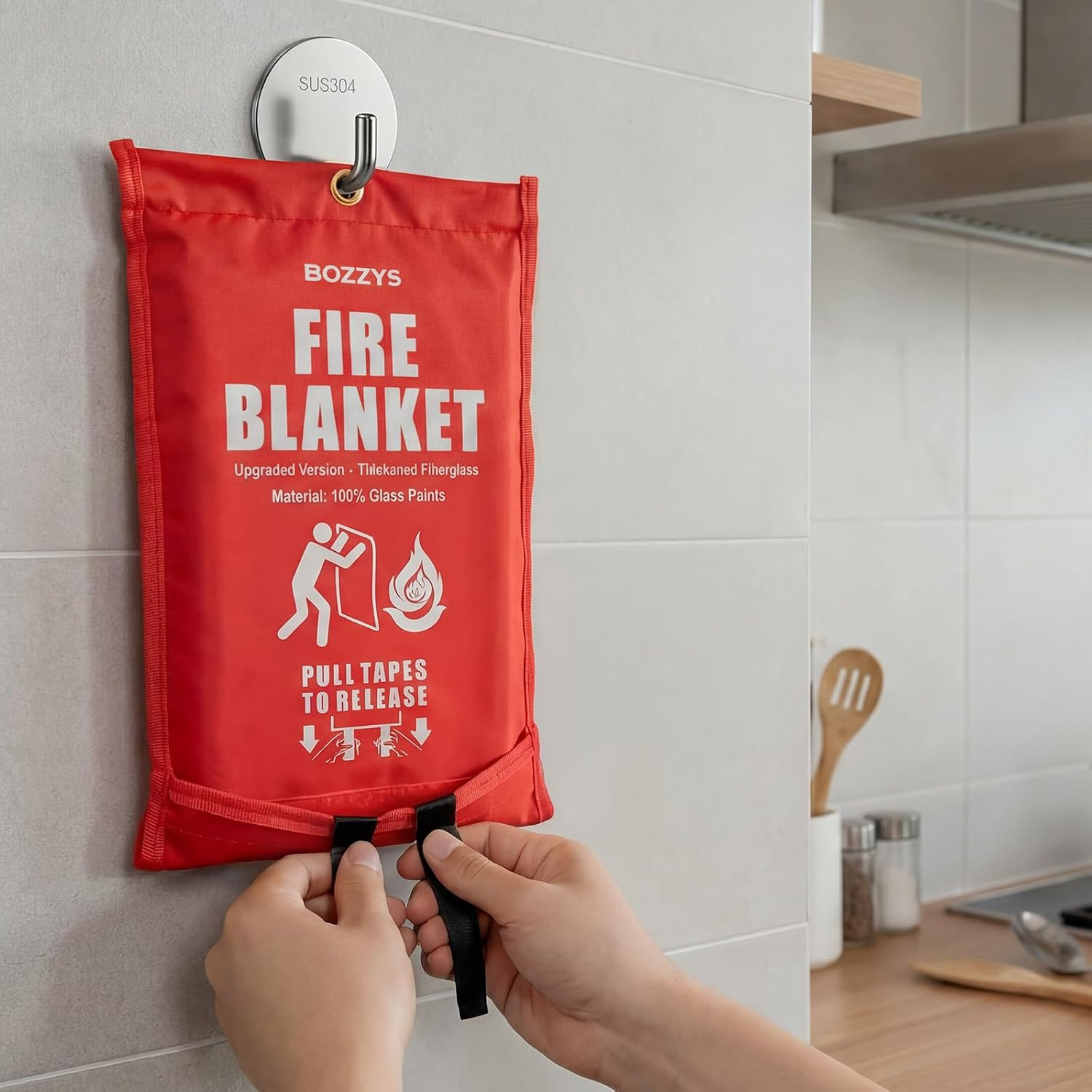 Fire Blanket | Prepared Fire Suppression | 40″X40″ Fire Blankets Emergency for H