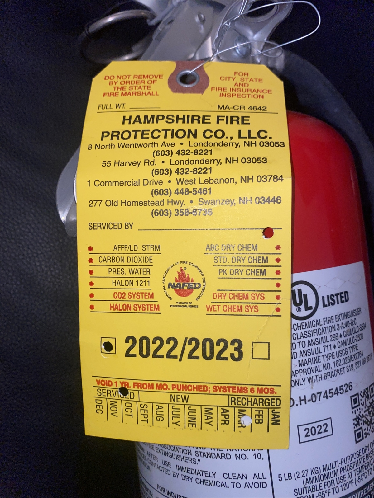 Amerex B402 5lbs ABC Dry Chemical Fire Extinguisher