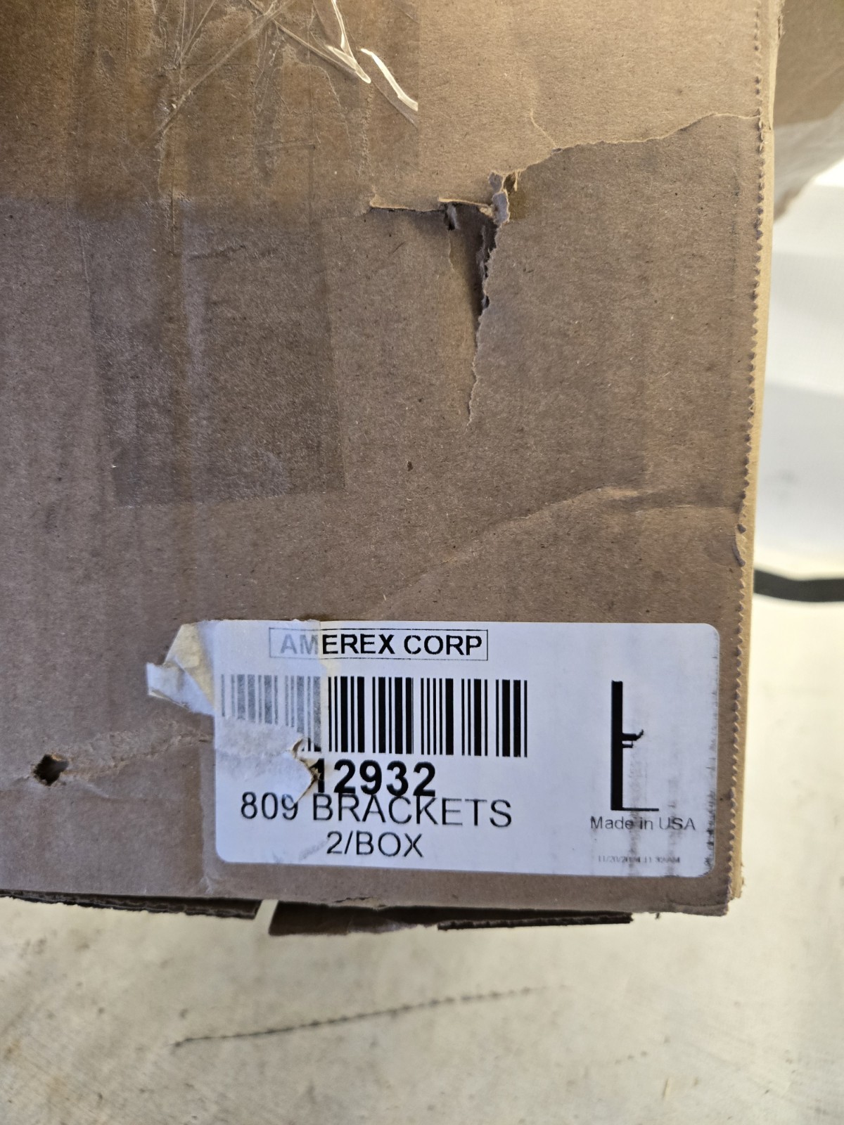 SET OF 2 AMEREX 809 STEEL HEAVY DUTY FIRE EXTINGUISHER BRACKET 12932