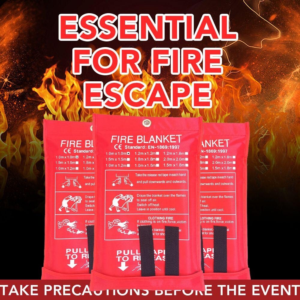 Premium Fireproof Emergency Blanket Flame Retardant, Heat Resistant, Durable Ess