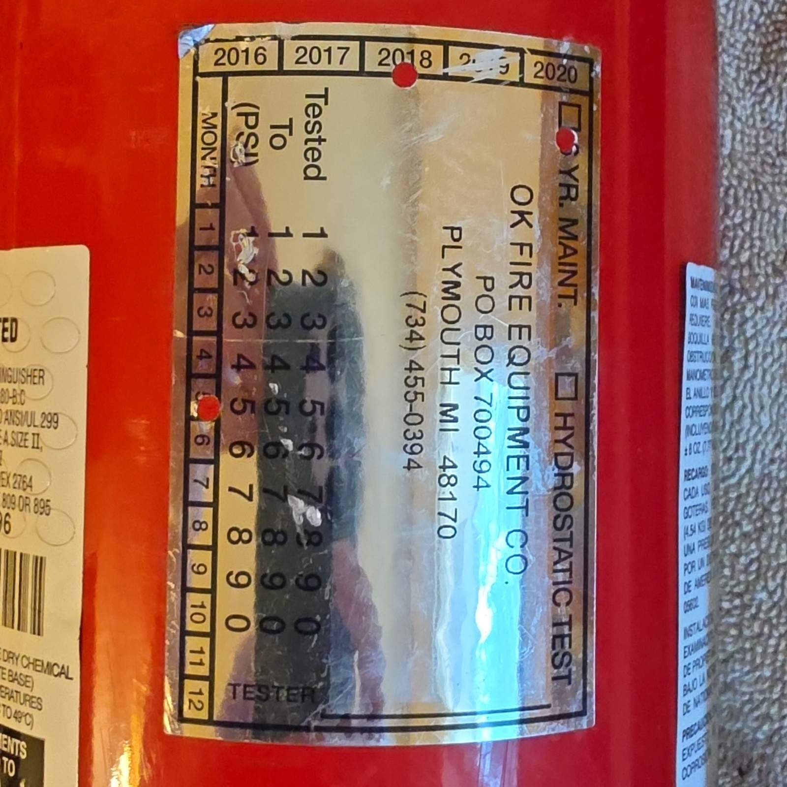 Amerex B456 10 lb ABC Dry Chemical Fire Extinguisher UL Listed Exp 2012