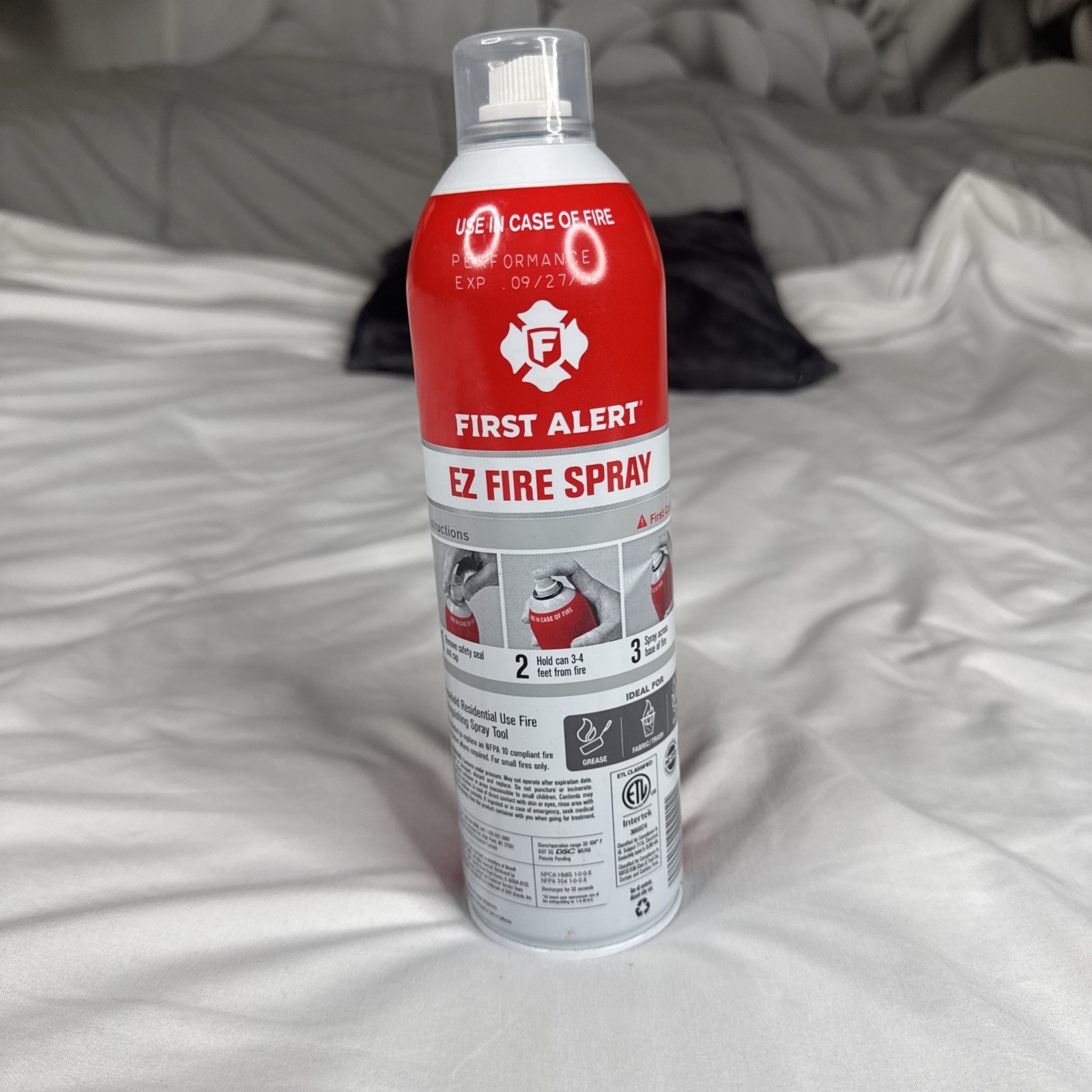 Fire Extinguisher EZ Fire Spray Stops Fires Fast Safe & Easy Clean-up 14 fl oz
