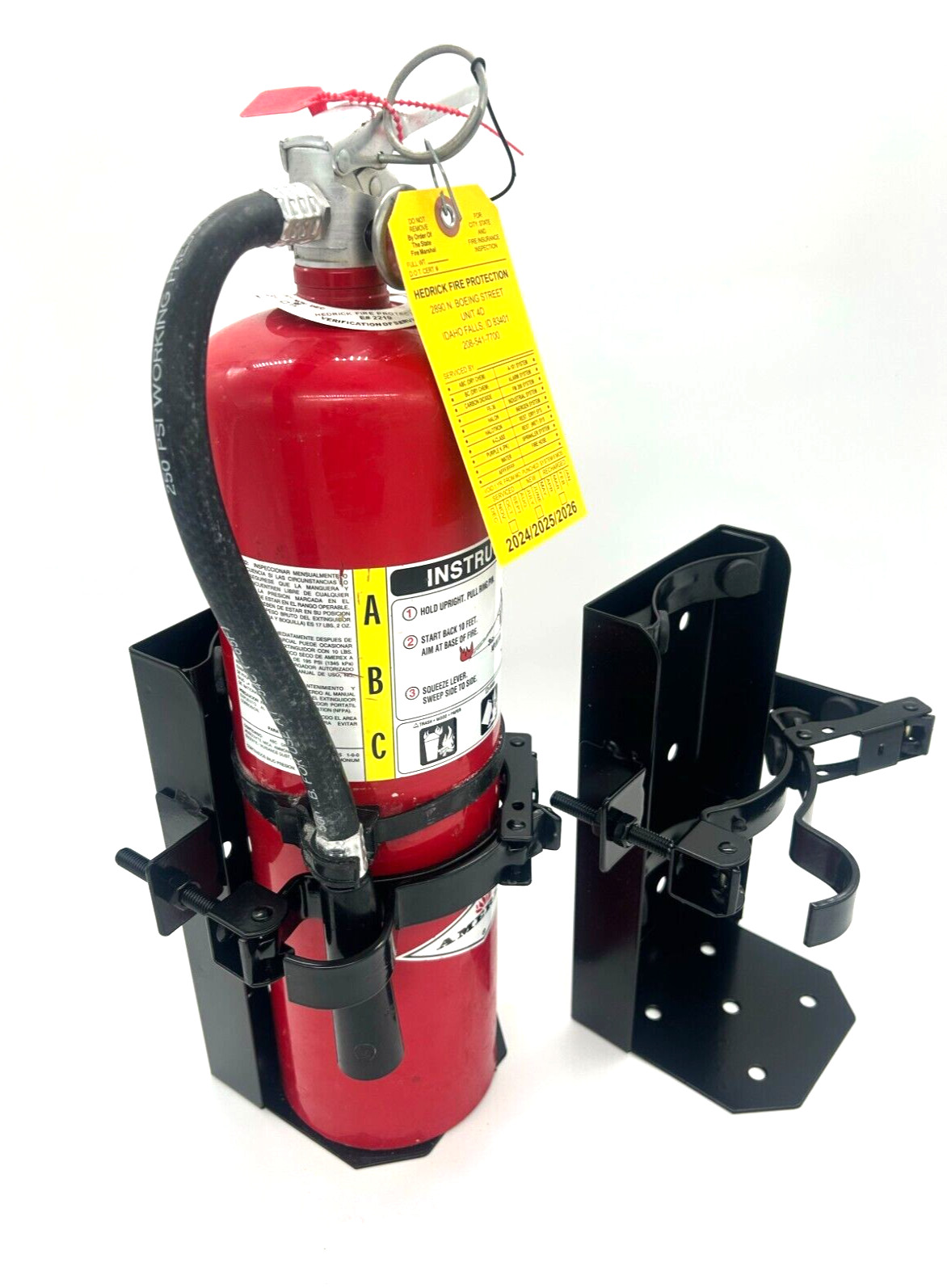 10LB Fire Extinguisher Bracket – Black – Heavy Duty 809 Style – 5″ (single)