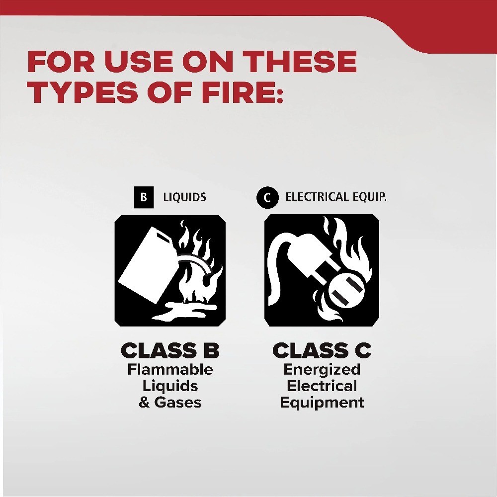 Vehicle Fire Extinguisher Single-Use Dry Chemical 5BC Rating with Strap Bracket