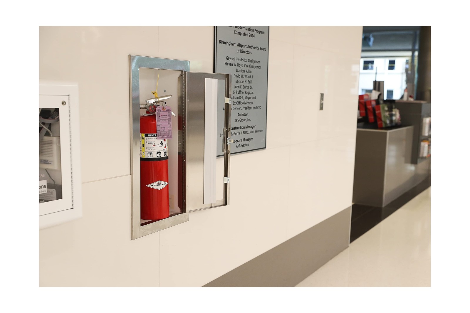Amerex B456 ABC Dry Chemical Fire Extinguisher with Aluminum Valve, 10 lb. wi…
