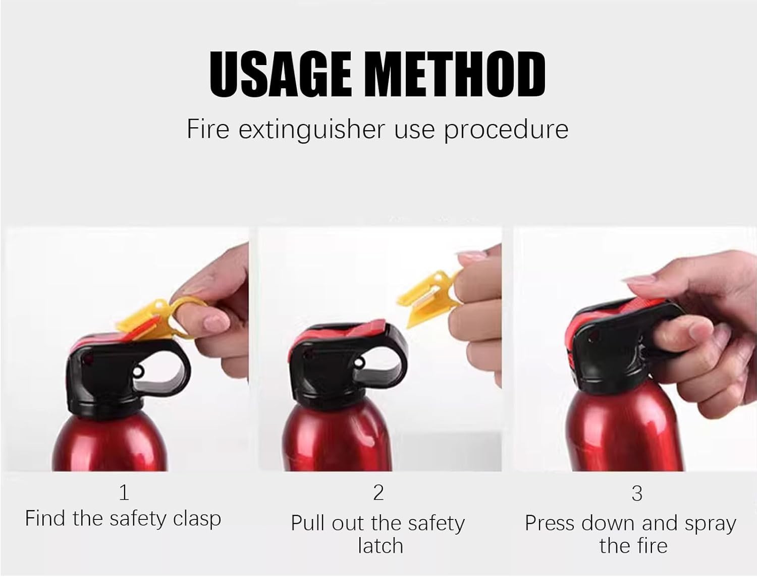 4 In1 Fire Extinguisher with Mount Fire Extinguishers for the House/Car/Kitchen