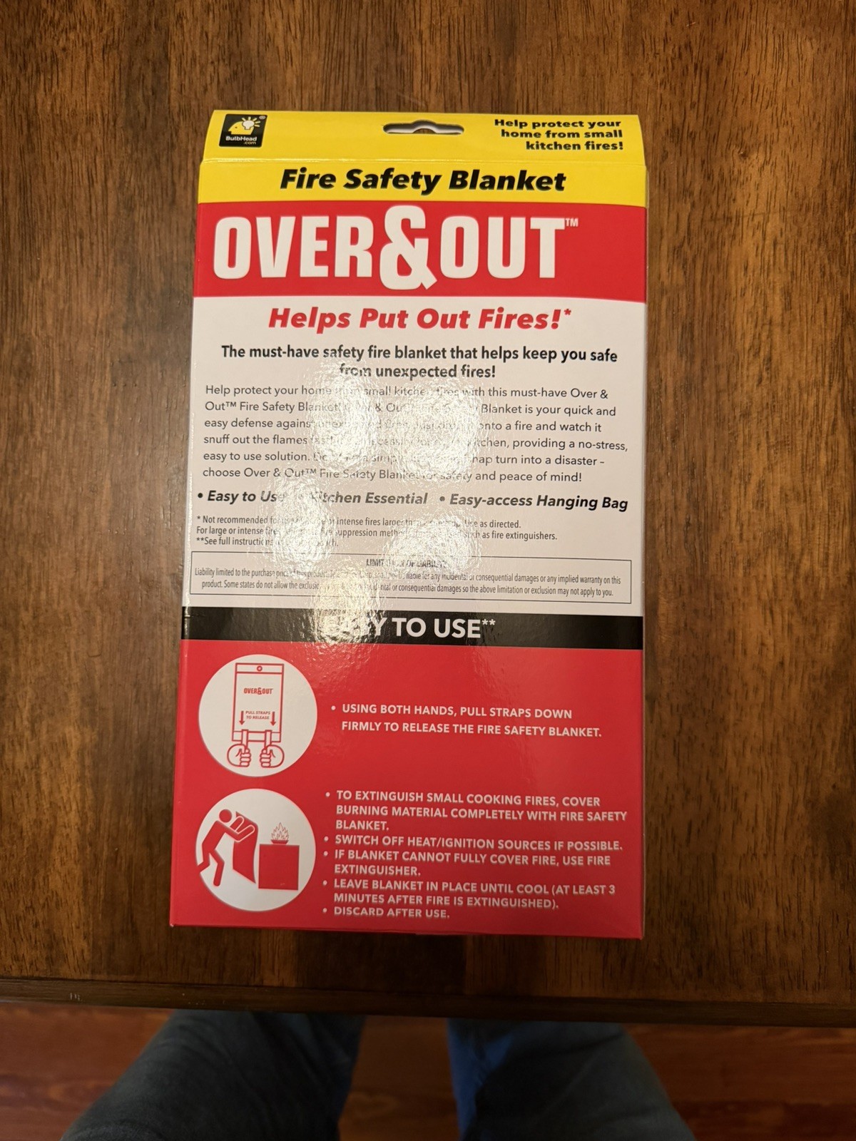 Fire Safety Blanket Over and Out (AS SEEN ON TV)
