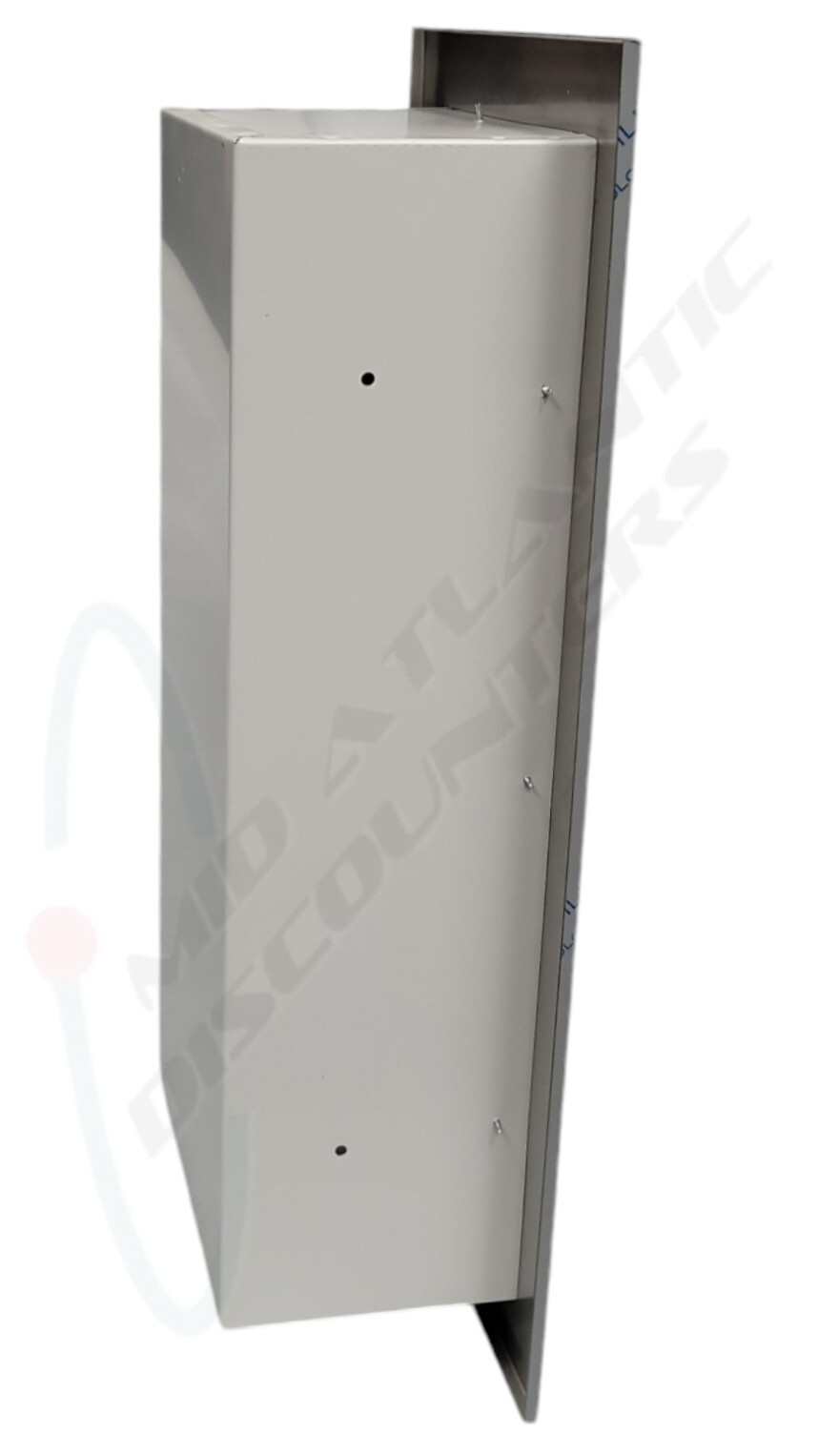 Larsen’s 10 lb Recessed Stainless Steel Fire Extinguisher Cabinet SS2409-R2-VD