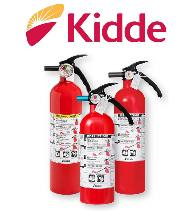 Kidde Fire Extinguisher for Home, 1-A:10-B,Red, 4 Pack with Bracket