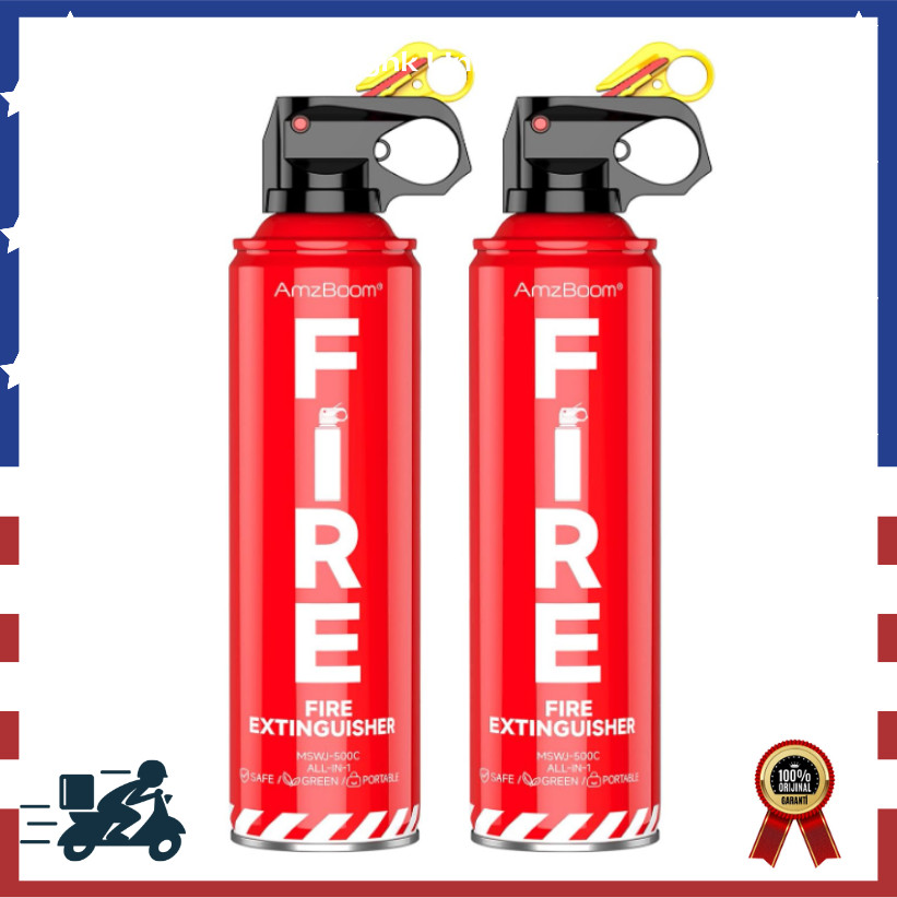 2-Pack Fire Extinguisher for Home, Kitchen, Car, and Grill with Mounting Bracket