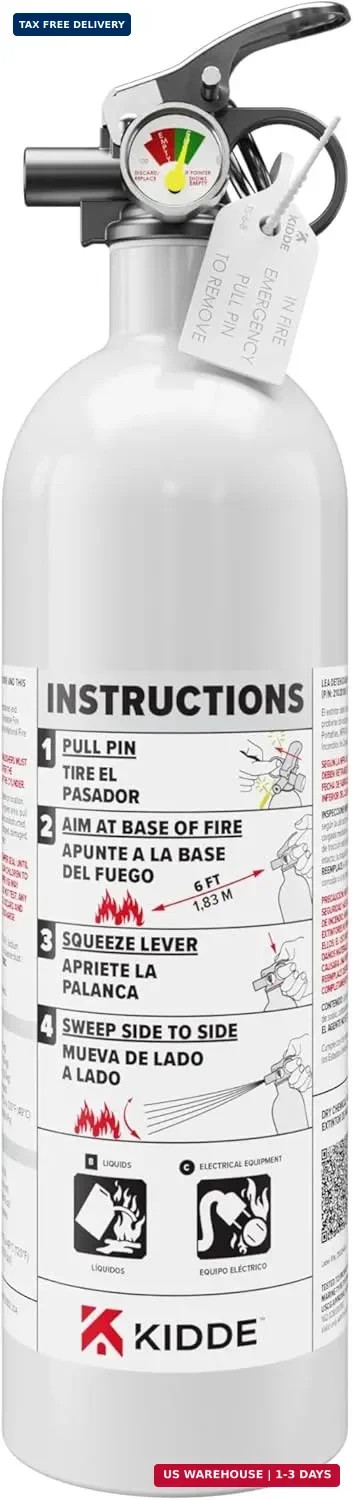 Kidde Fire Extinguisher for Boats, Single-Use 5BC