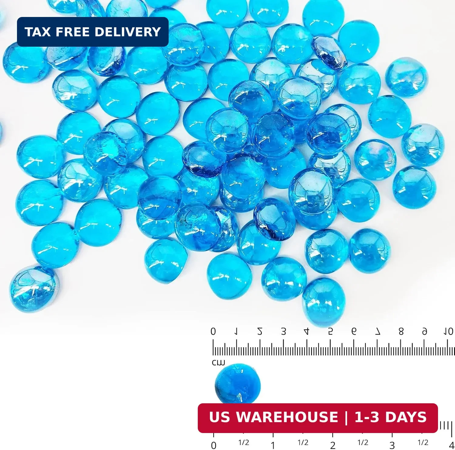 10 Pound Fire Pit Glass 1/2 Inch Reflective Round Fire Glass Drops Beads Rocks f