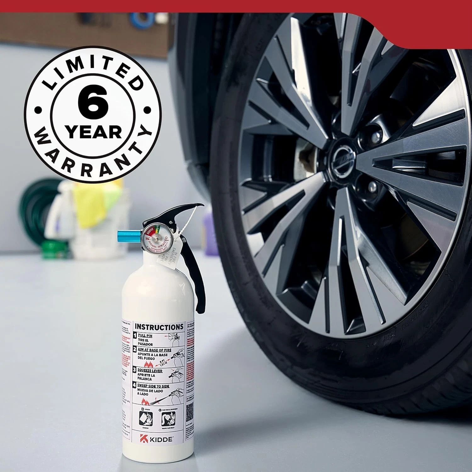 Fire Extinguisher for Vehicles Cars Trucks Single-Use 5BC ‎3.2 pounds