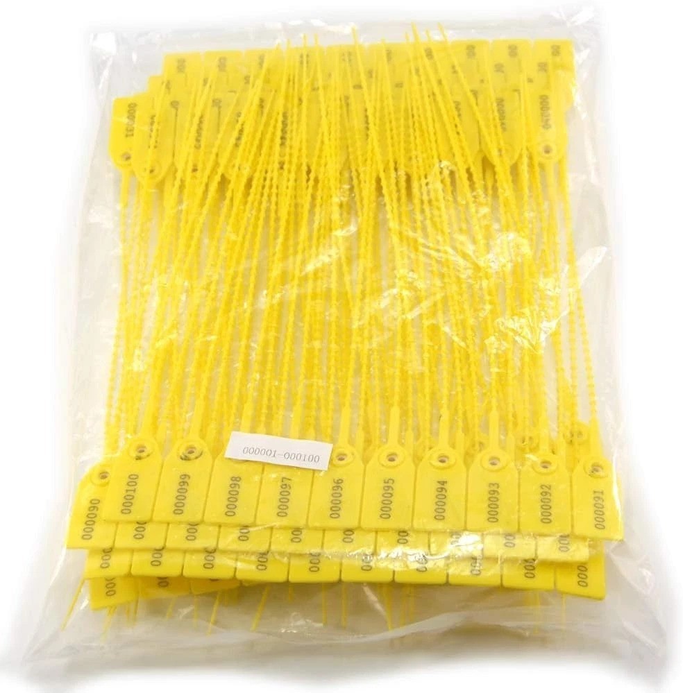 Yellow Plastic Tamper Seals 1000 Pcs – Numbered Security Zip Ties for Fire Ex…