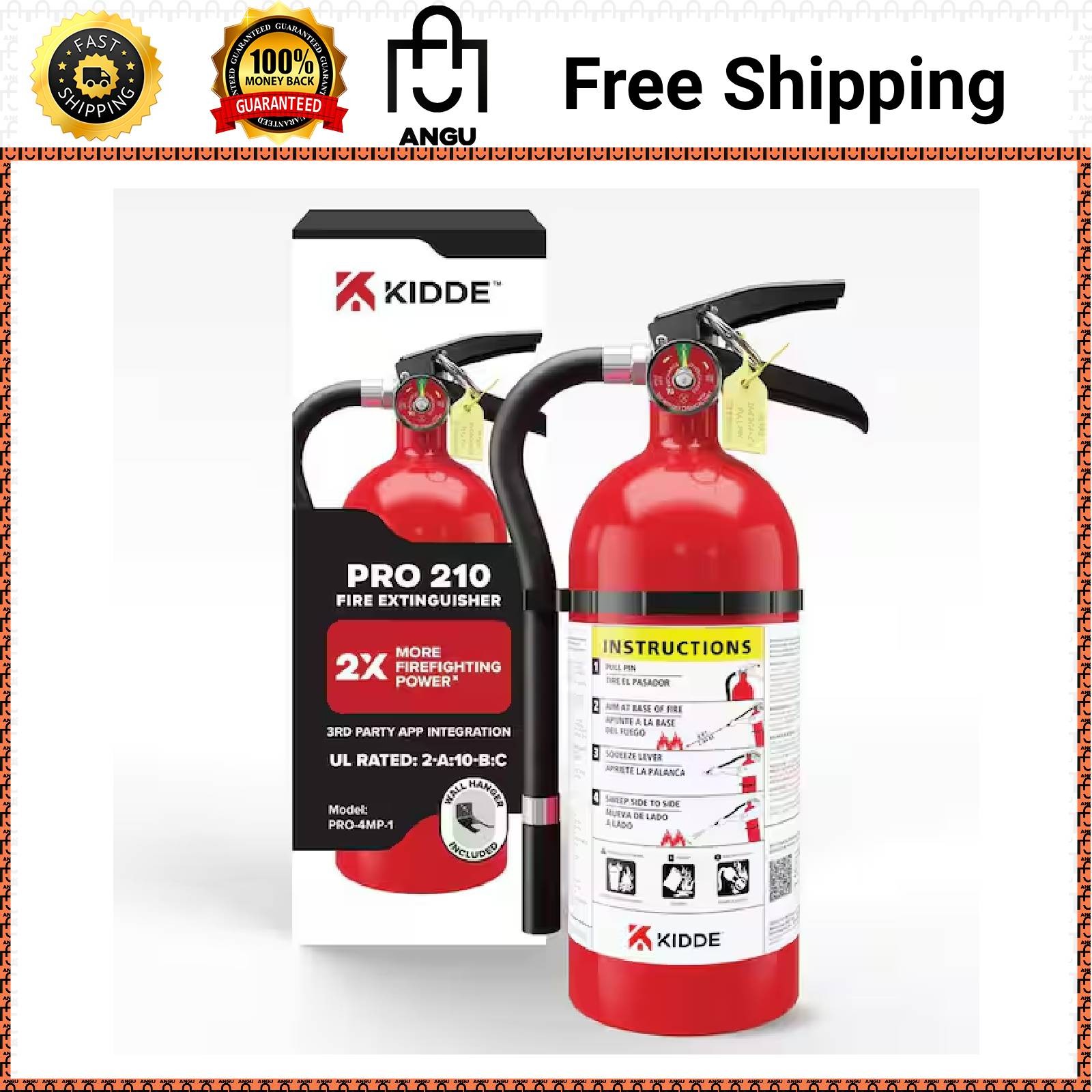 Pro 210 Rechargeable 2-A:10-B:C Class ABC 4 Lb. Fire Extinguisher 21030918