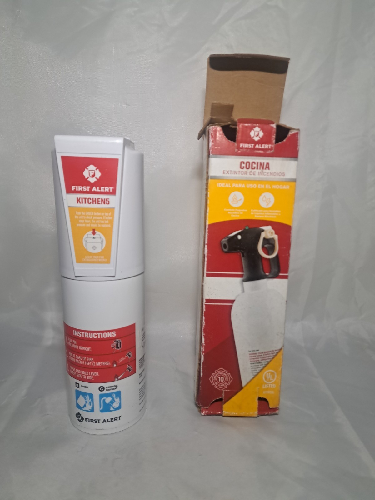 First Alert Kitchen5 Fire Extinguisher, 5B:C, Dry Chemical, 2 Lb