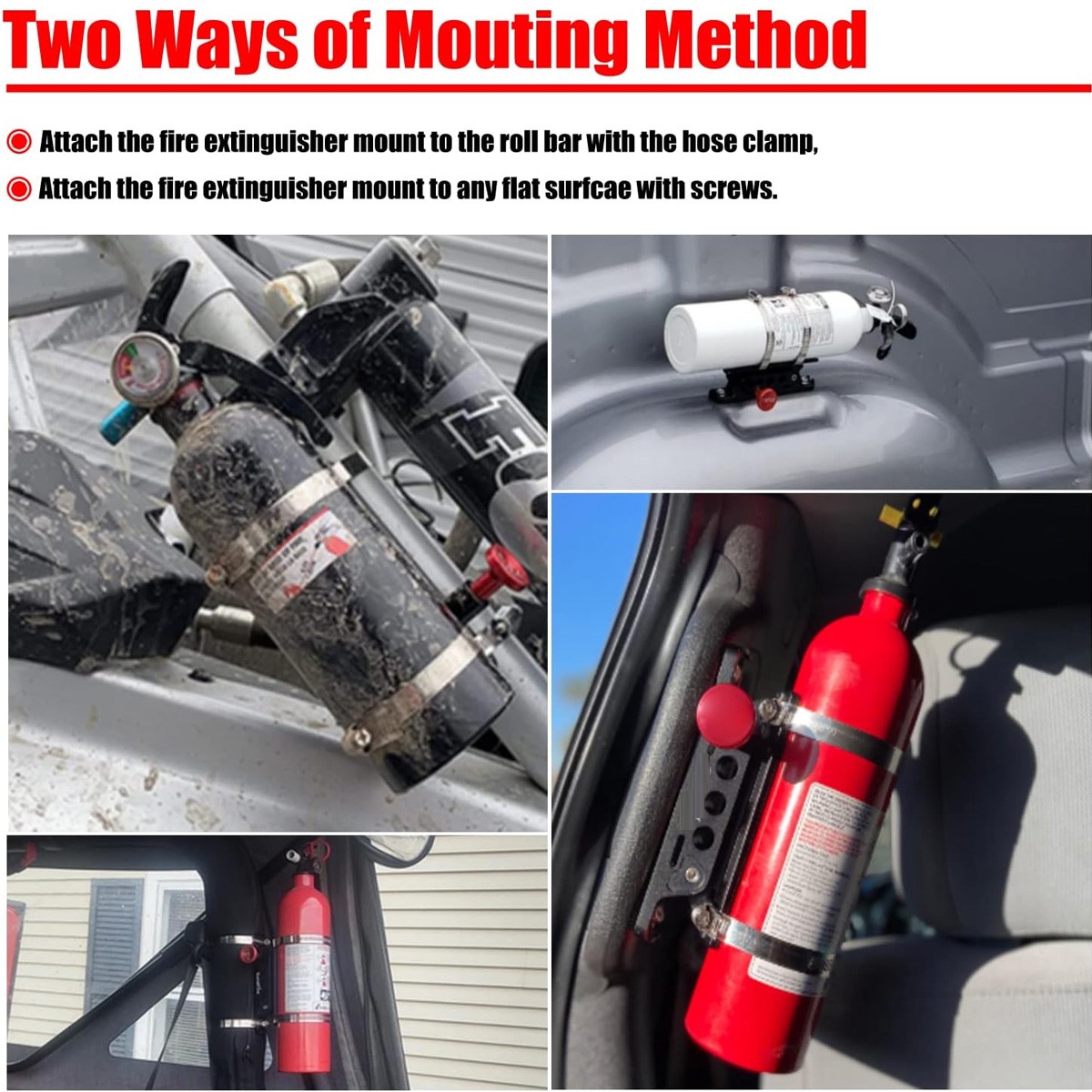 Adjustable Universal Car Fire Extinguisher Mounting Bracket Holder For UTV Jeep