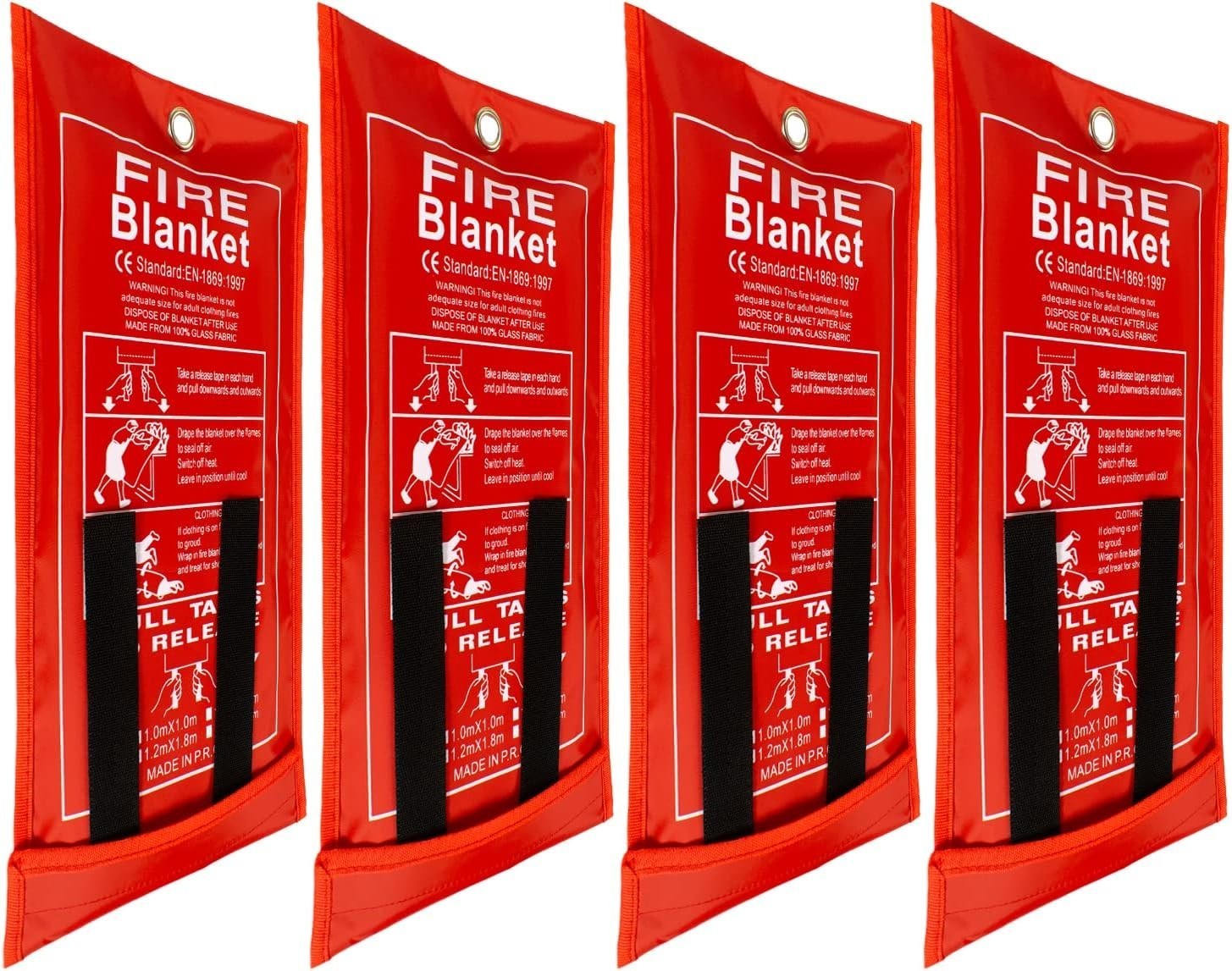Large Fire Blanket Home & Kitchen 6 ft x 8 ft Fiberglass Welding Blanket