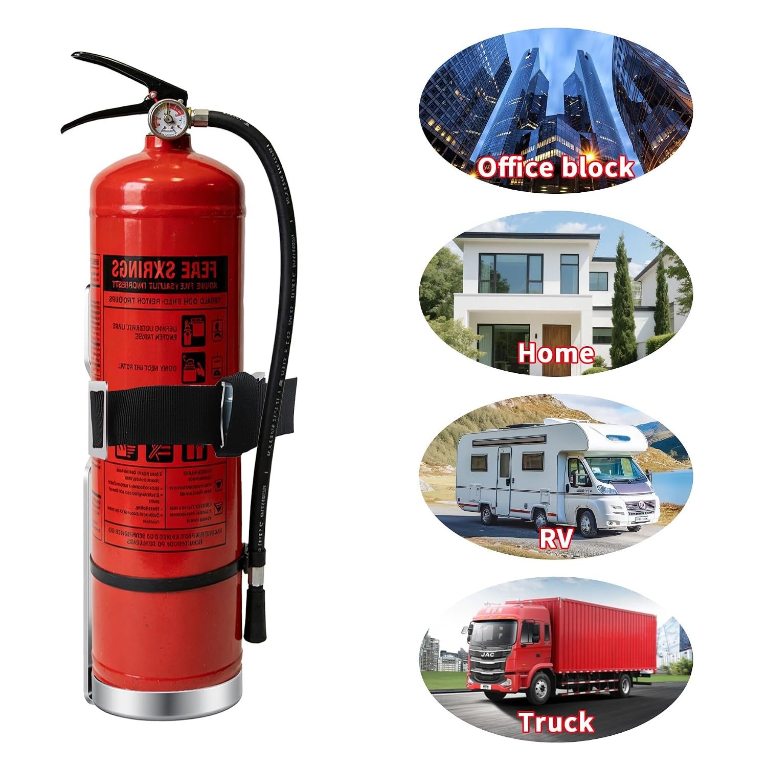 Wall Mount Fire Extinguisher Bracket Compatible with 2.5 lb Fire Extinguisher