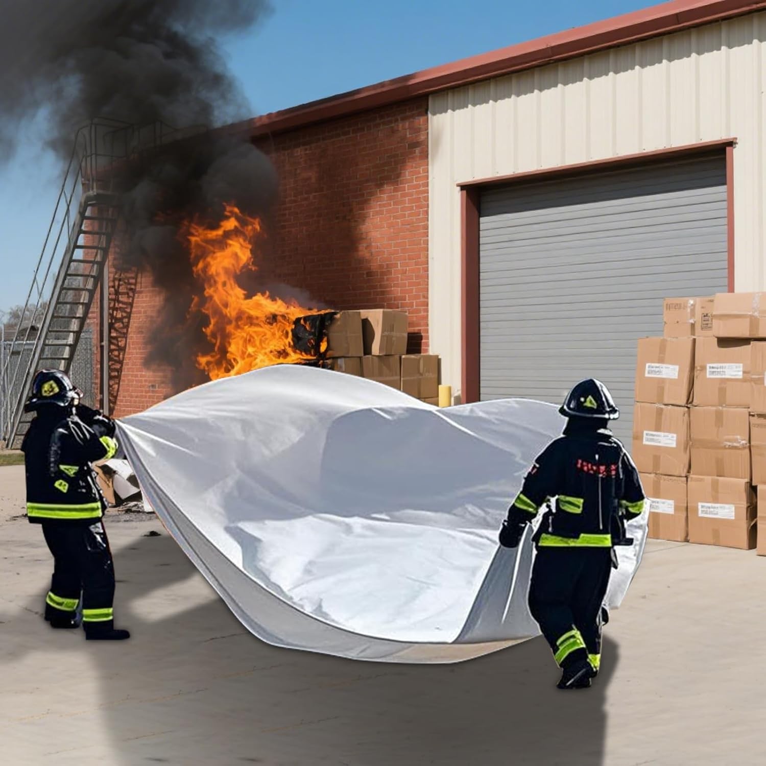 Large Fibreglass Vehicle Emergency Fire Blanket, Car Fire Suppression Blanket