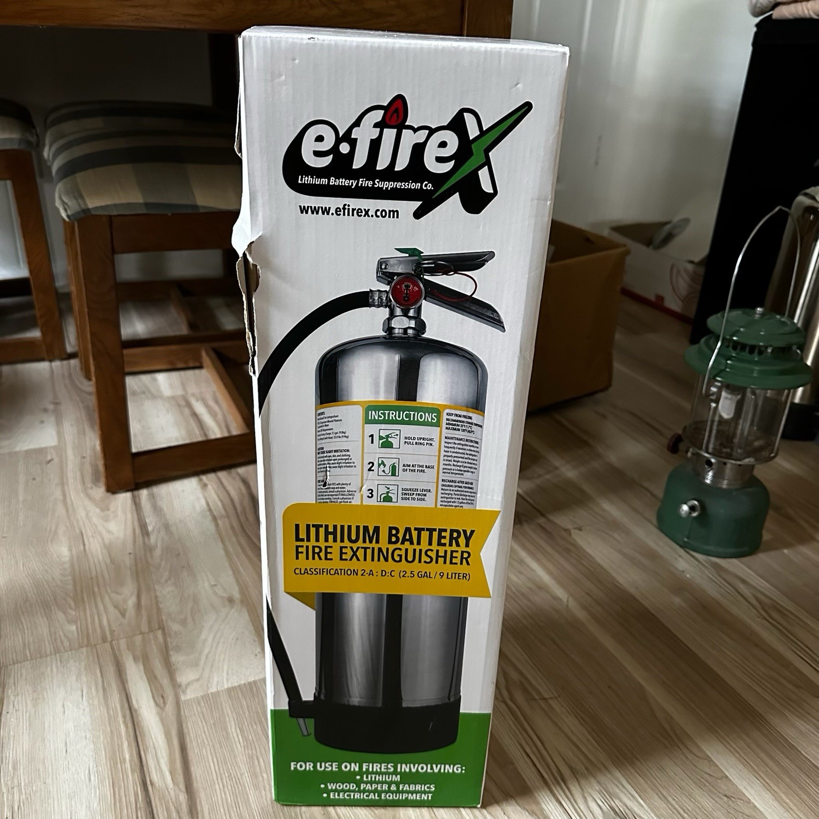 eFireX Lithium Battery TRPL-E Fire Extinguisher 9 Liter With Bracket NEW