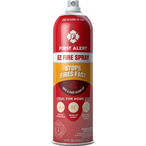 EZ Fire Spray by First Alert – Portable Fire Extinguisher Foam, 14oz, Pack of 2
