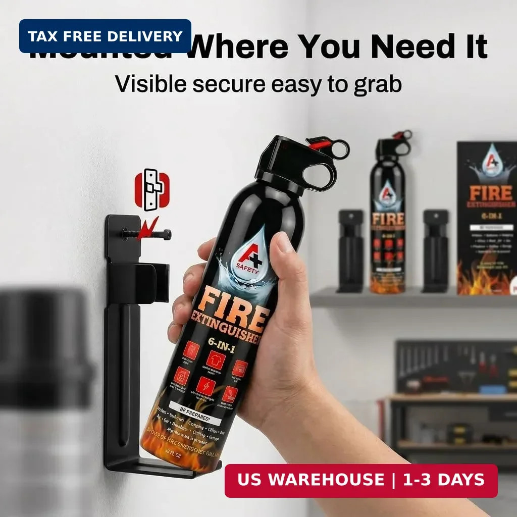 Emergency Fire Extinguisher (2-Pack) – Portable & Compact for Home, Car, Kitchen