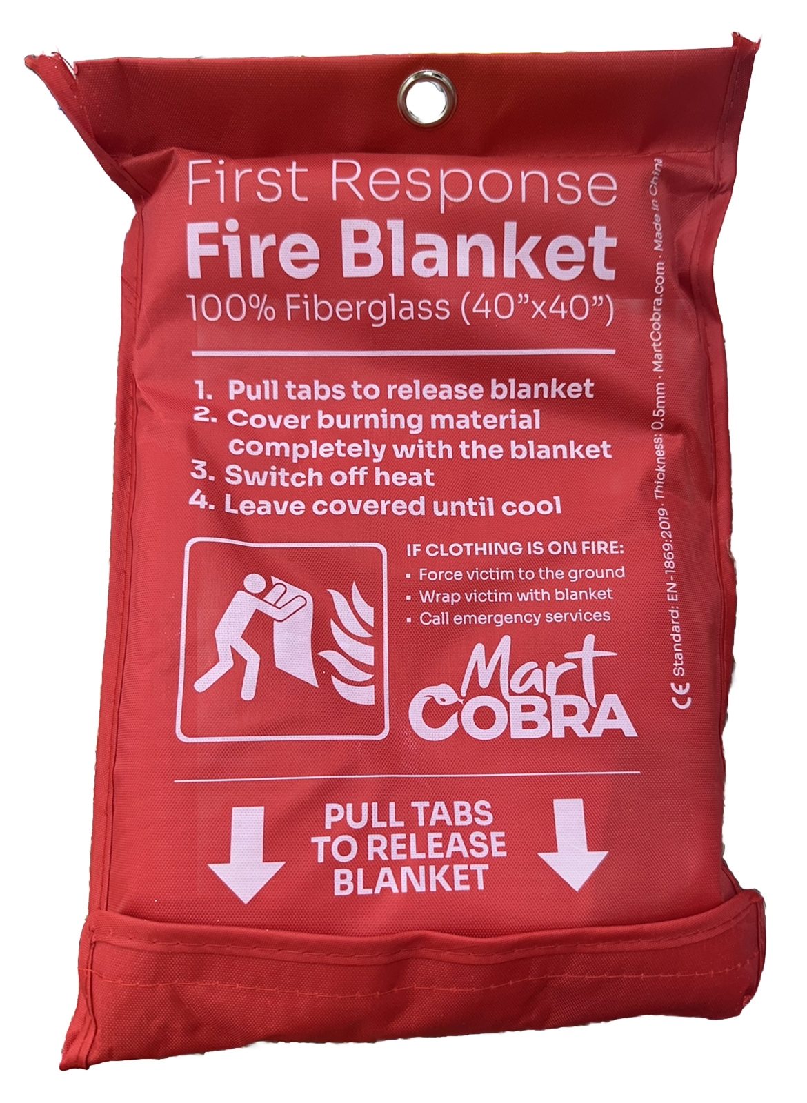 2 PACKS FIRE EXTINGUISHER BLANKET BBQ GRILL COVER THROW HOME CAMPING EMERGENCY