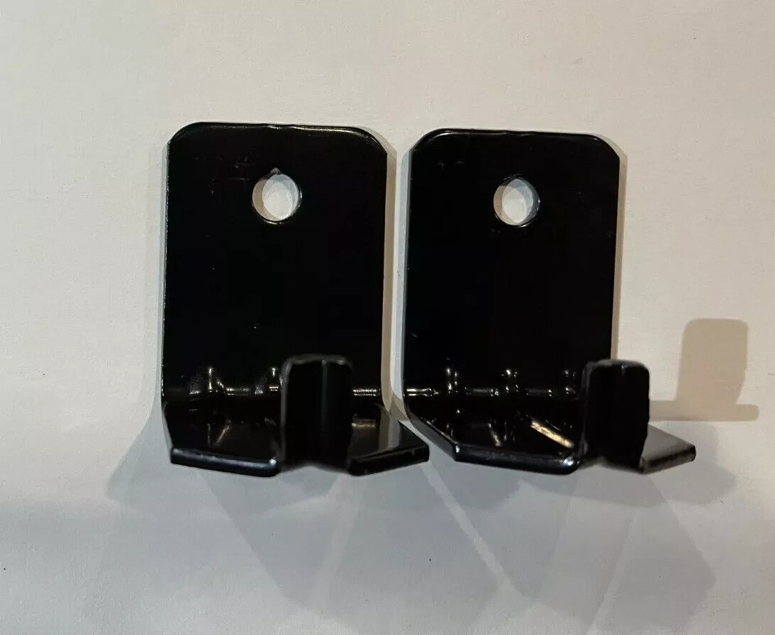 Angle Steel Bracket 10 lb – Single Hole Fire Extinguisher Black Wall Mount 2 pcs