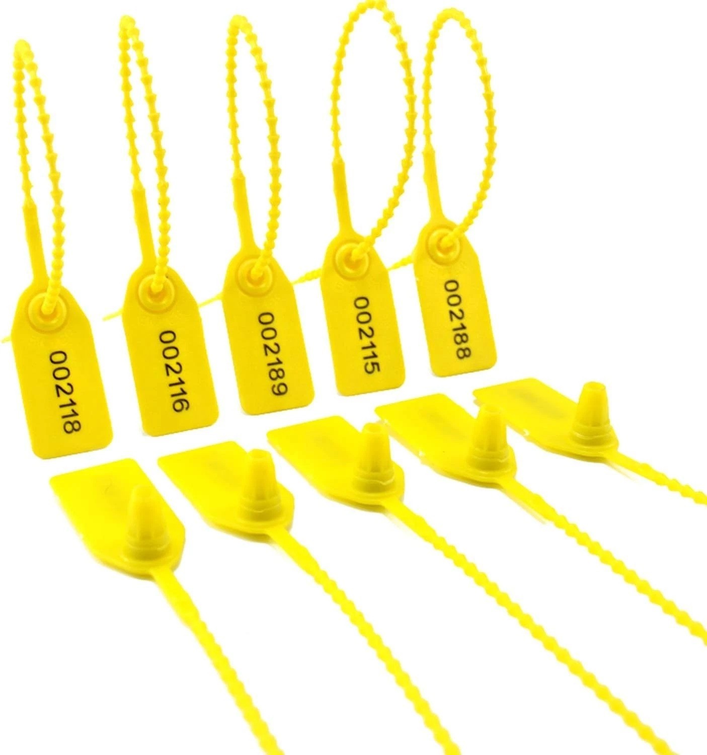 Yellow Plastic Tamper Seals 1000 Pcs – Numbered Security Zip Ties for Fire Ex…