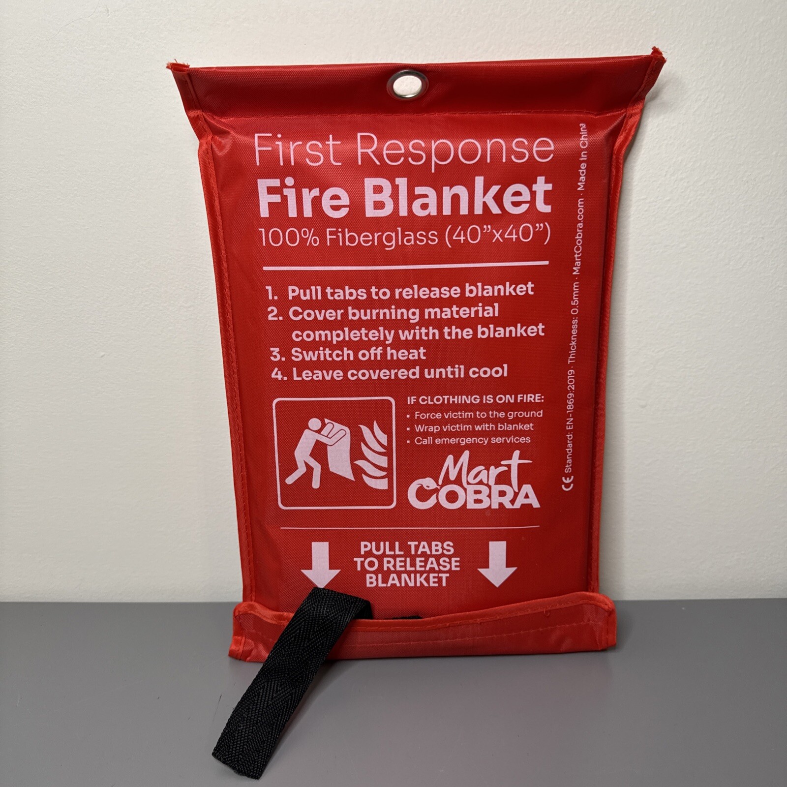 NEW First Response Fire Blanket – Fire Protection 40”X40” Unused Unopened