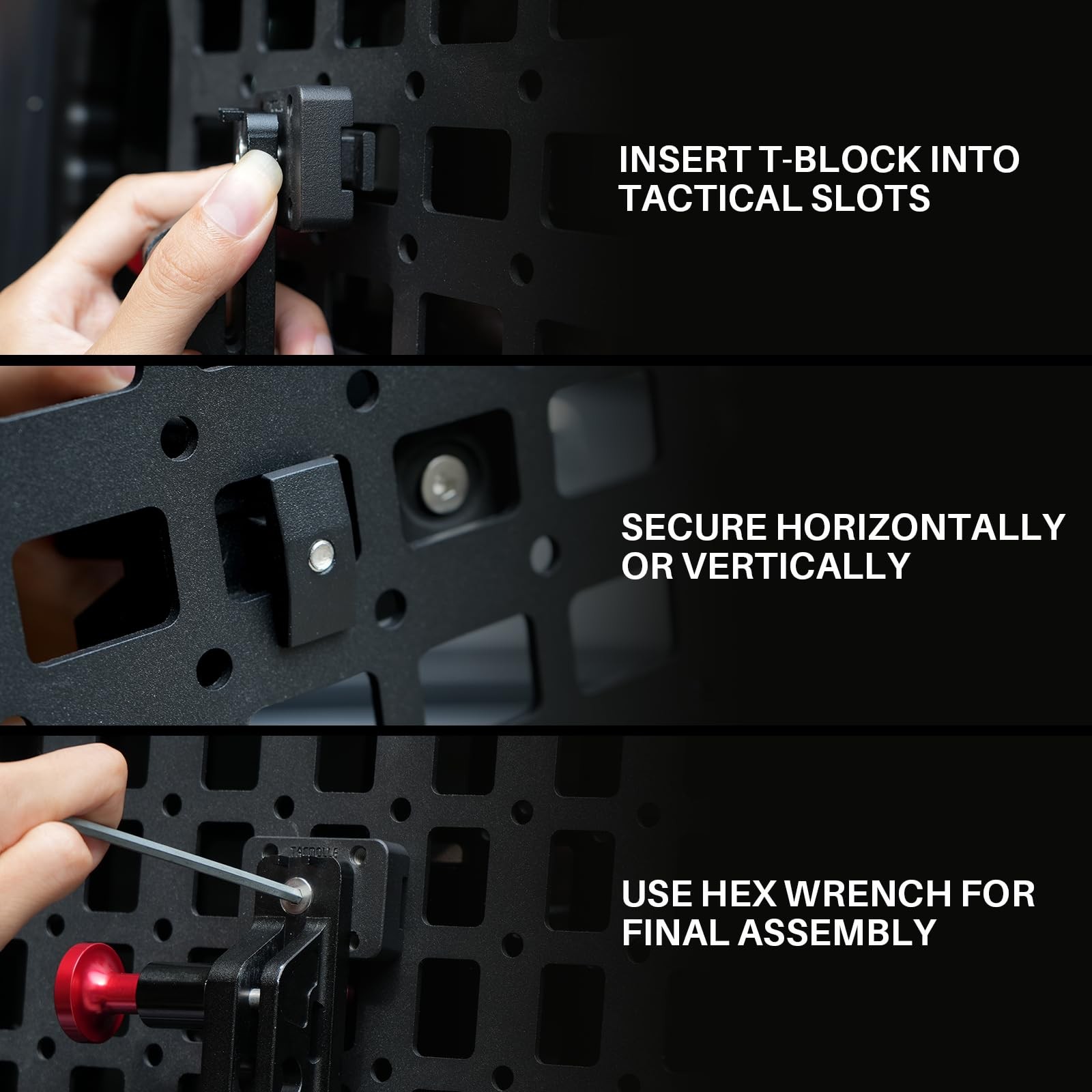 Rigid MOLLE Panel Fire Extinguisher Mount with 4 Adjustable Clamps
