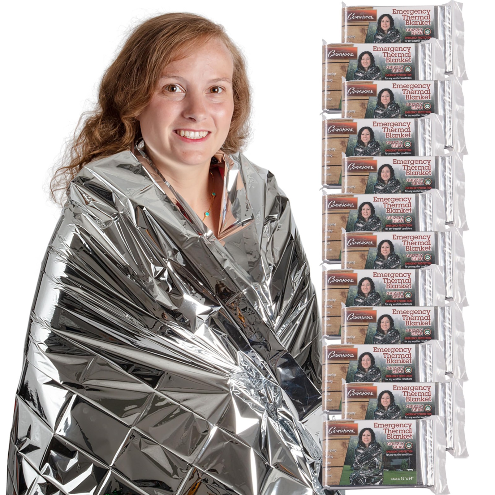 Emergency Mylar Thermal Blankets (12 Pack) Survival Kit Camping Space Blanket…