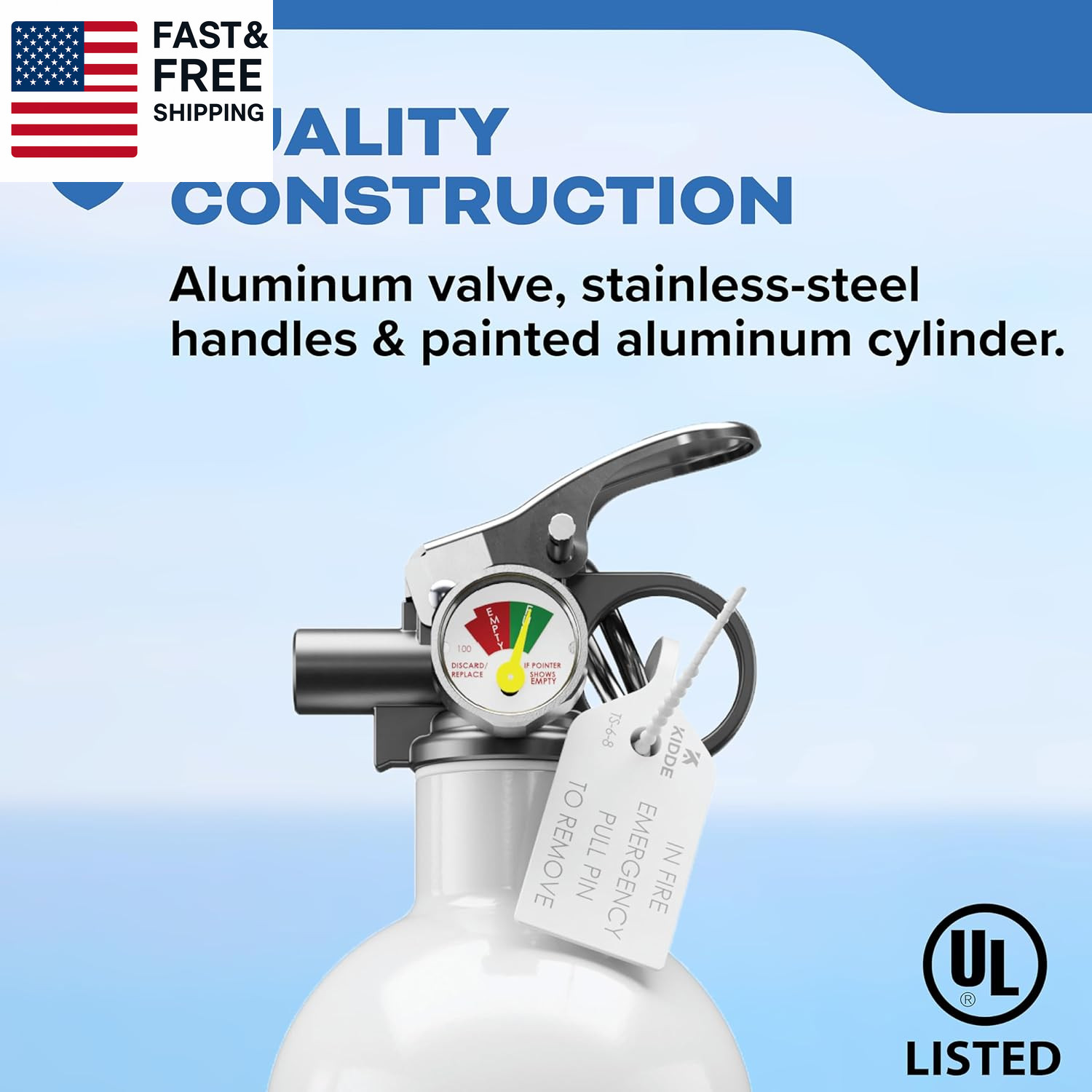 Fire Extinguisher for Boats, Single-Use 5BC