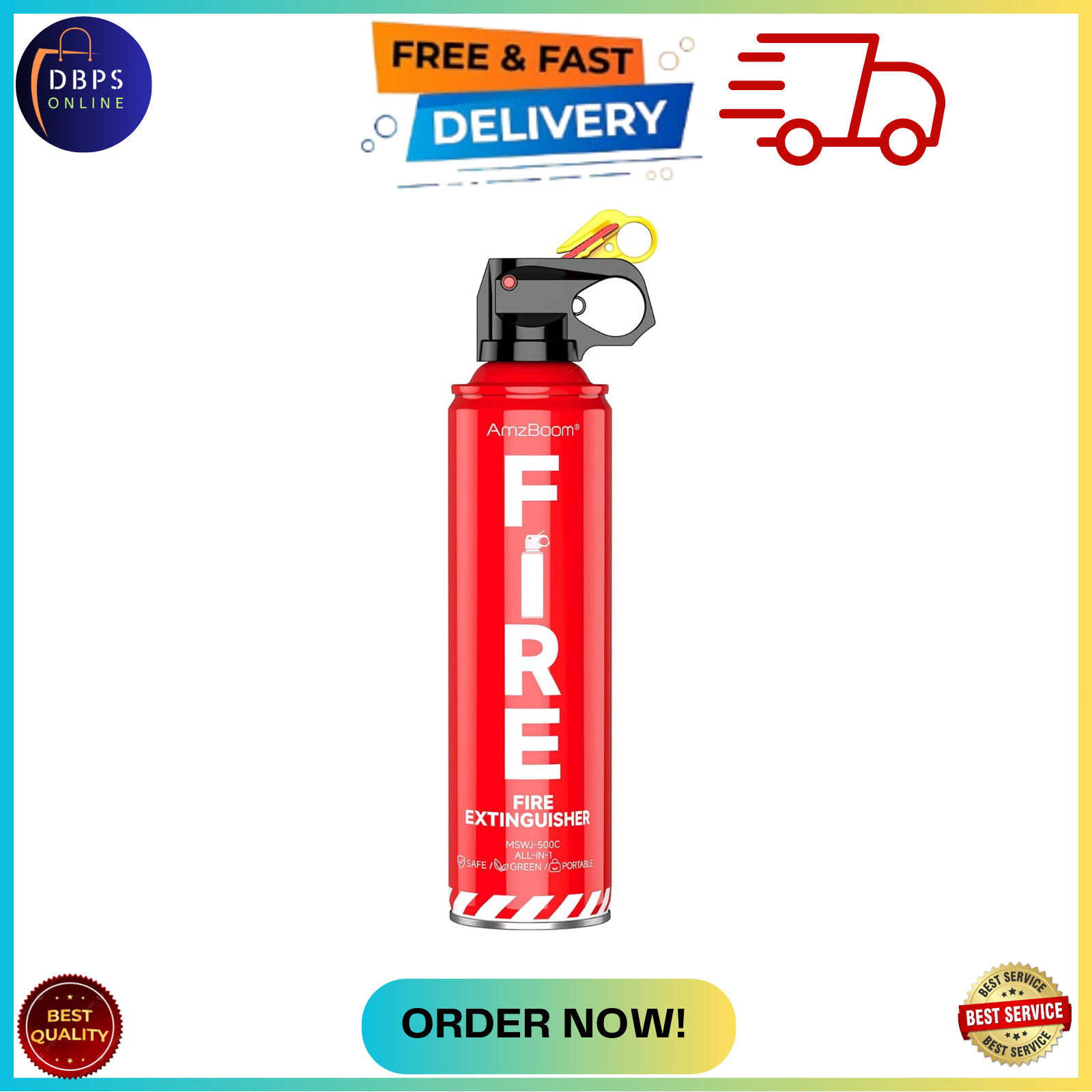 4 In1 Fire Extinguisher with Mount Fire Extinguishers for the House/Car/Kitchen.