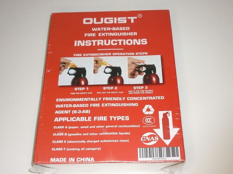 Ougist Fire Extinguisher and Fire Blanket Set 40 “X40 New-Open Box