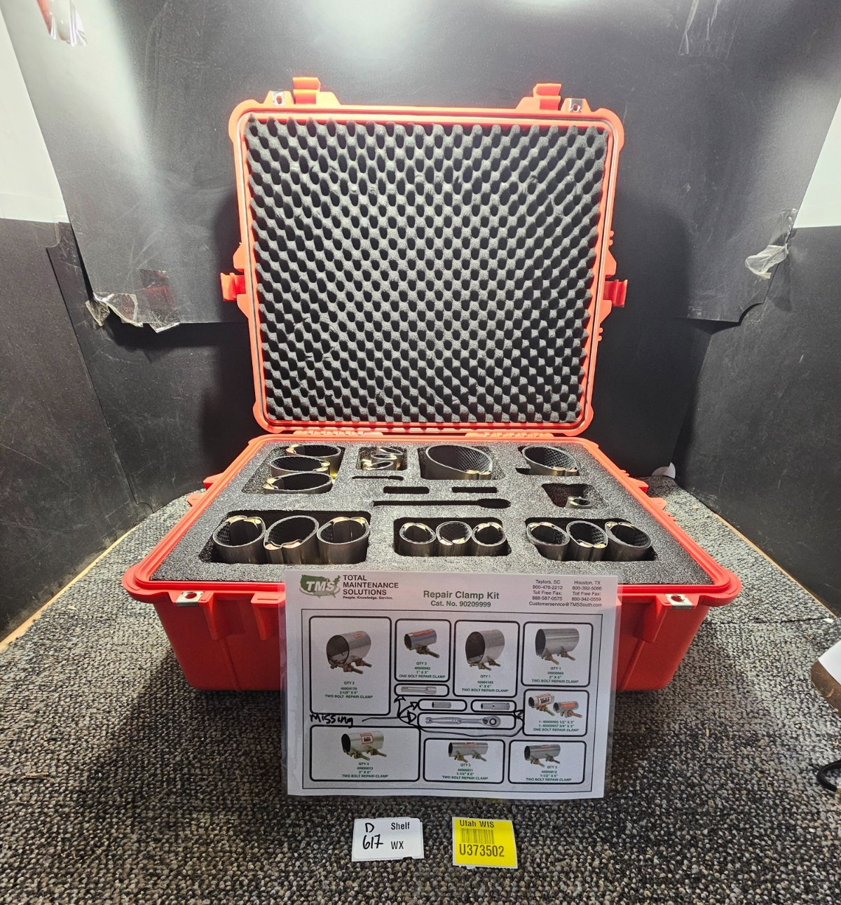 TMS 90209999 Fire Suppression Leak Repair Clamp External Pipe Leak Control