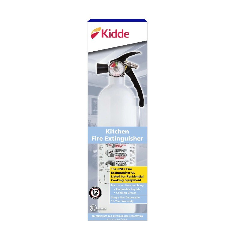 New Kidde, KID21008173MTL, Kitchen Fire Extinguisher, 1 Each, White