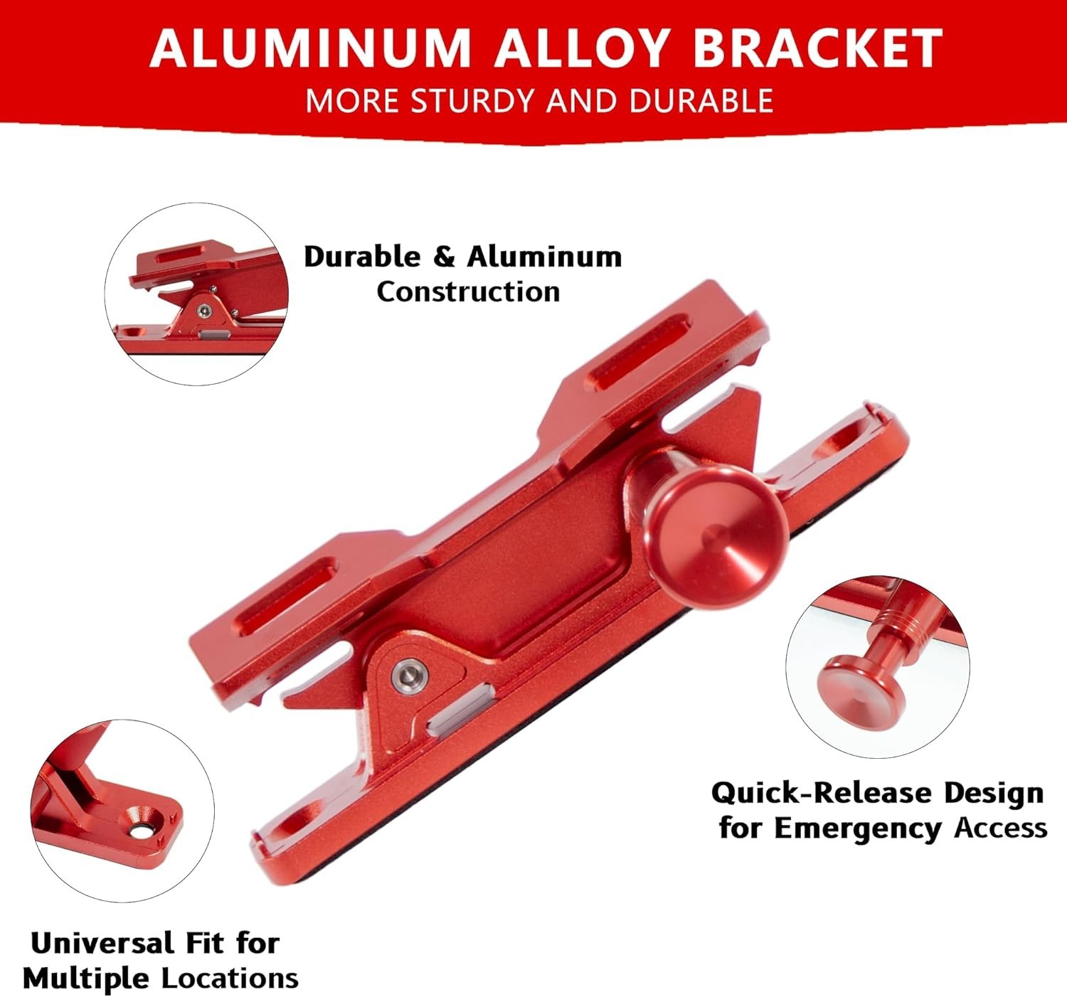 Quick Release Fire Extinguisher Mount Aluminum Adjustable UTV Roll Bar Fire New