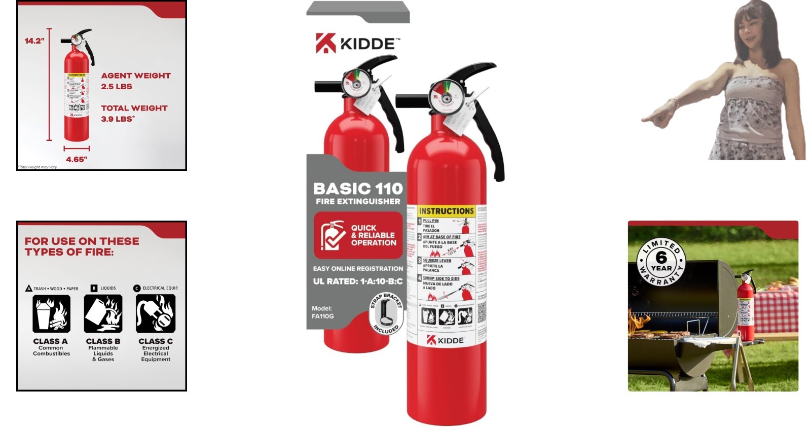 Durable Aluminum Fire Extinguisher with Easy-to-Read Gauge – Home & Office Use