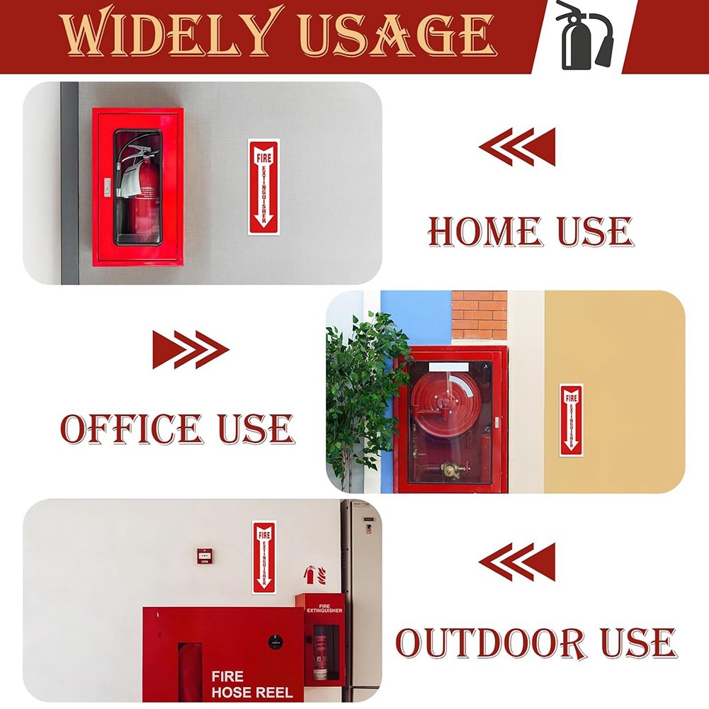 Fire Extinguisher Signs, 15 Pack 4×12 Inch Fire Extinguisher Signs for Home4048