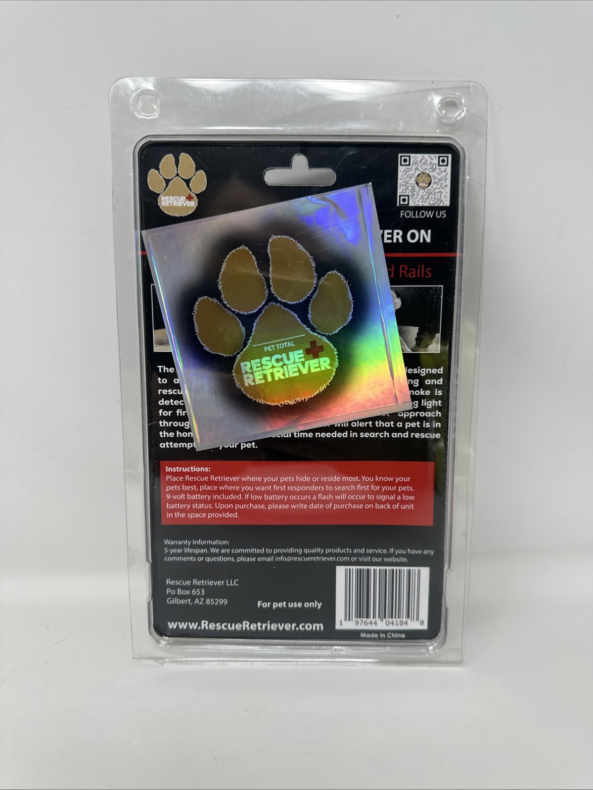 Rescue Retriever Smoke Detector Pet Alert Emergency Safety Device New