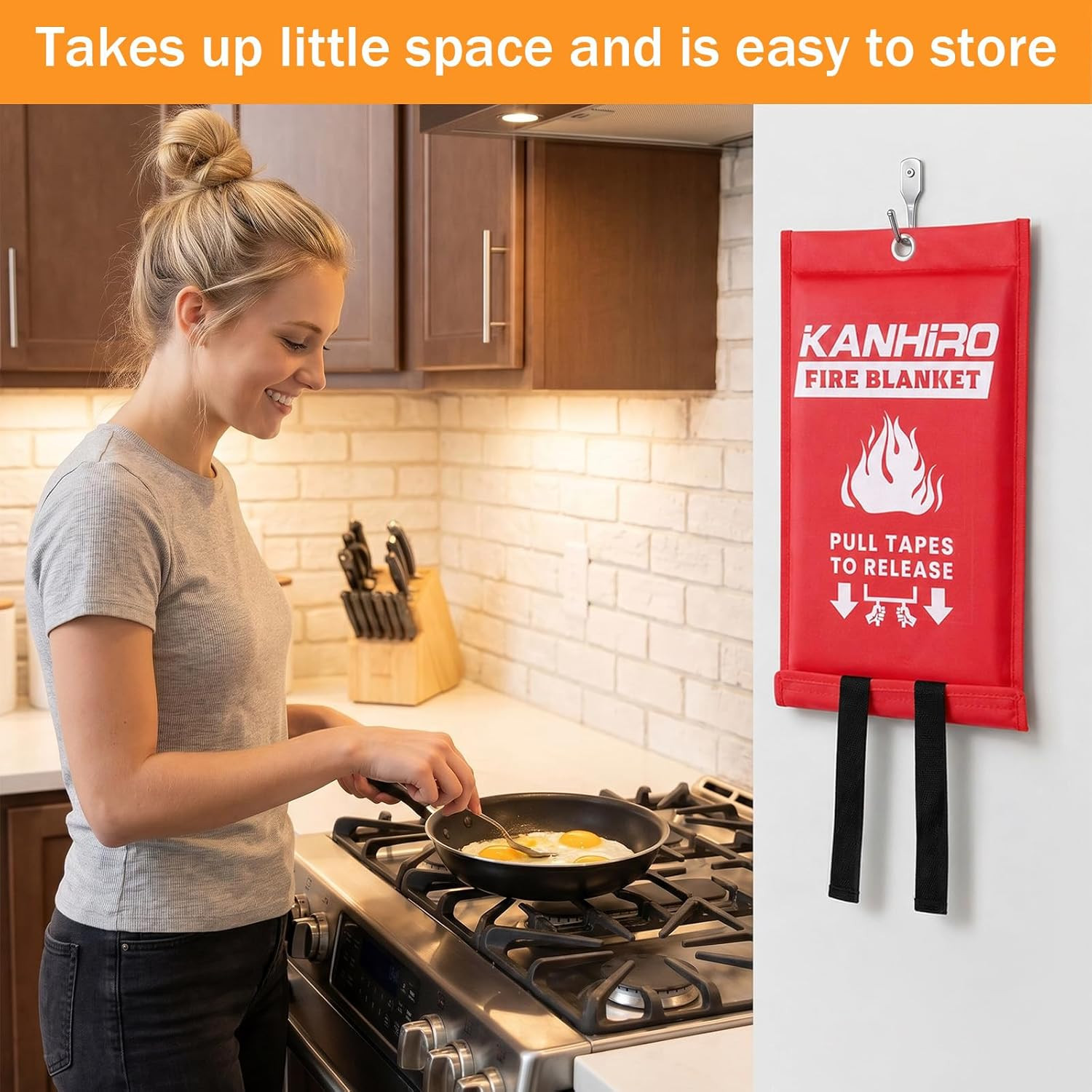 Emergency Fire Blanket for Home Kitchen – Fiberglass Fire Suppression Blanket G