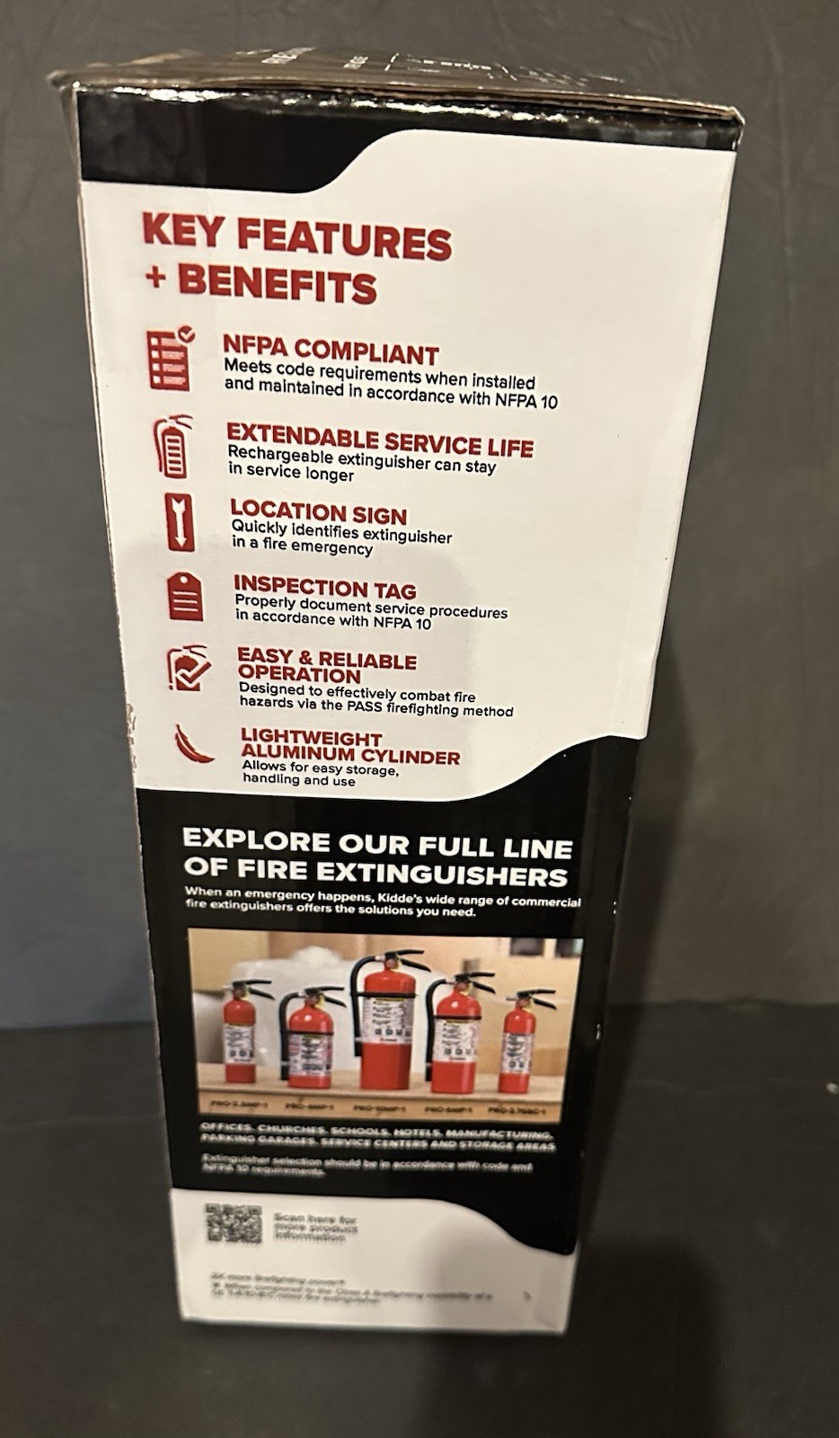 Kidde Pro 210 Fire Extinguisher – Rechargeable, Multi-Purpose Home & Office